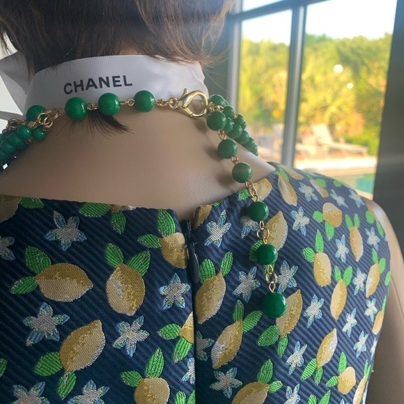 Multi Layered bead Necklace in Hunter Green - Picture 6 of 6